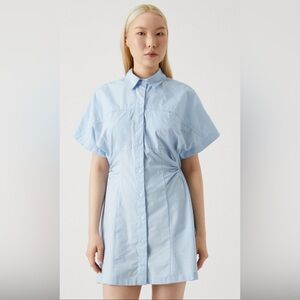 A&F Light Blue Button-Up Poplin Dress